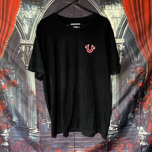 True Religion World Tour T-Shirt Men's 3XL Black Buddha Logo Casual Streetwear